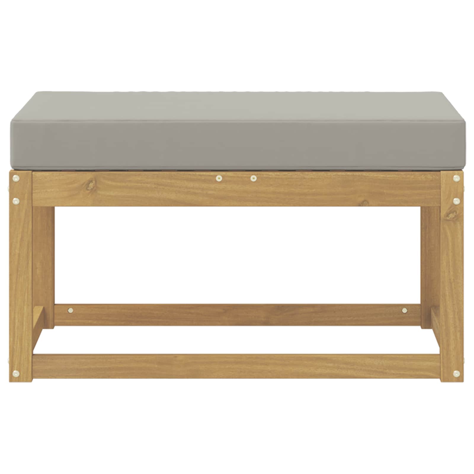Buitenstoolbank Wit 80 x 43 x 45 cm Massief Acaciahout
