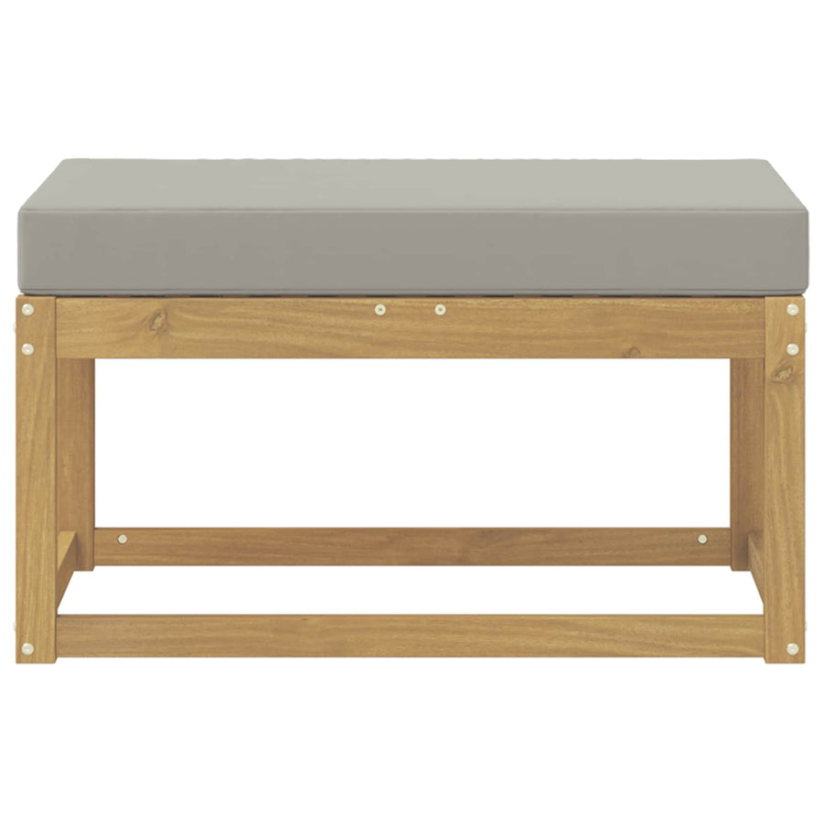 Buitenstoolbank Wit 80 x 43 x 45 cm Massief Acaciahout