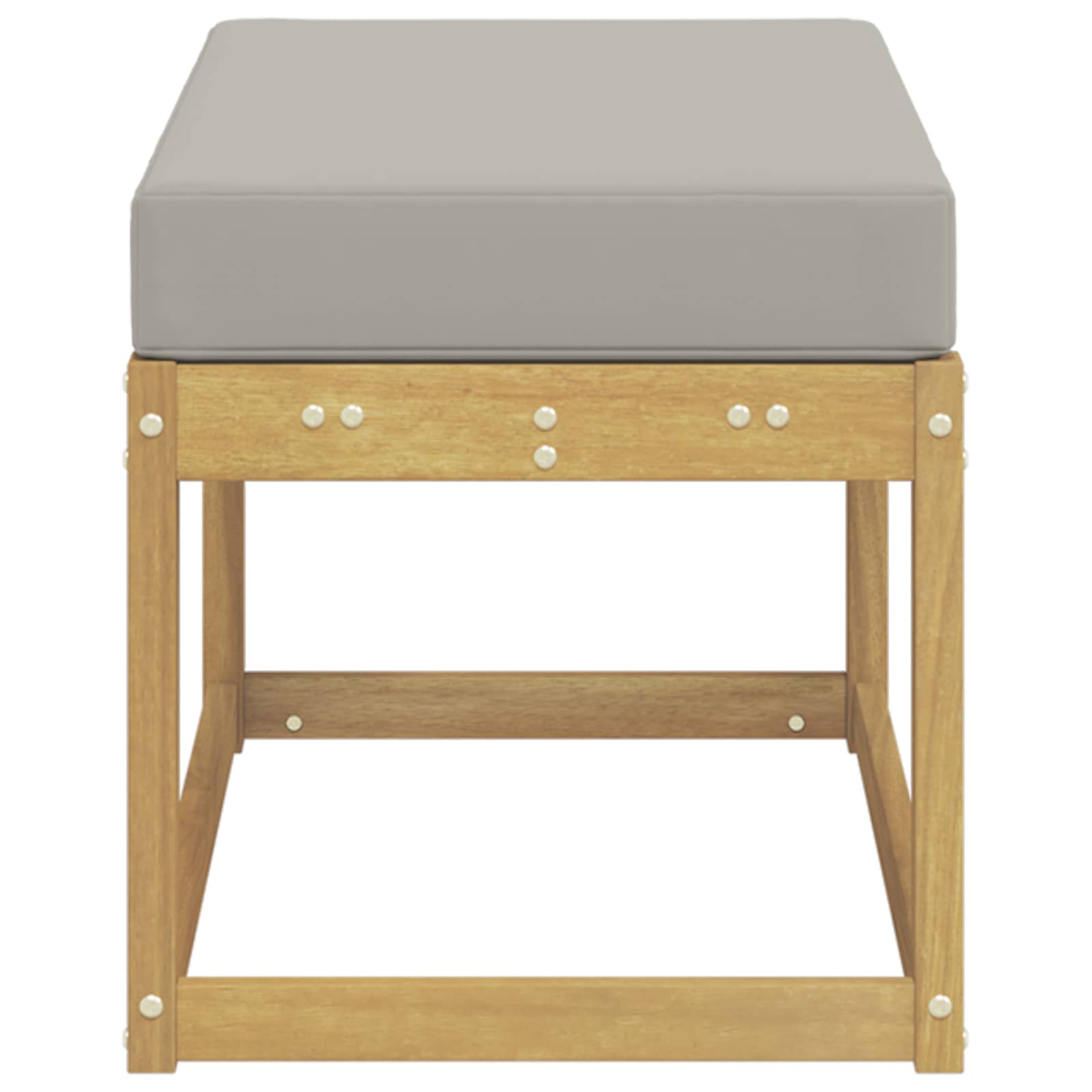 Buitenstoolbank Wit 80 x 43 x 45 cm Massief Acaciahout