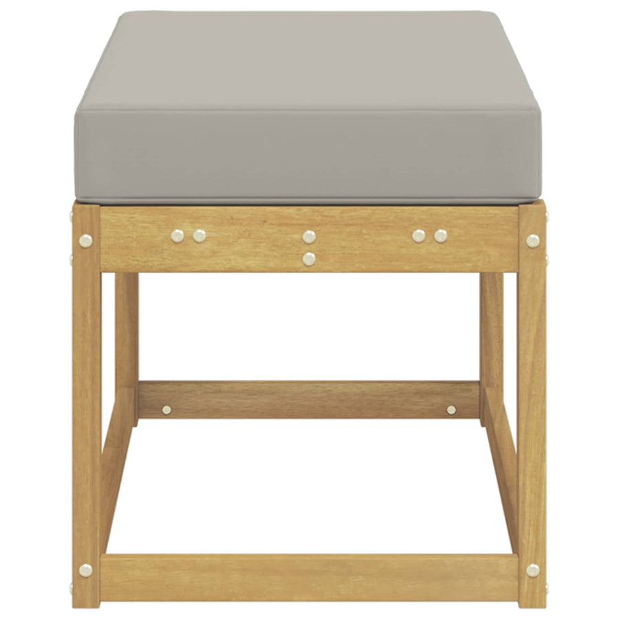 Buitenstoolbank Wit 80 x 43 x 45 cm Massief Acaciahout