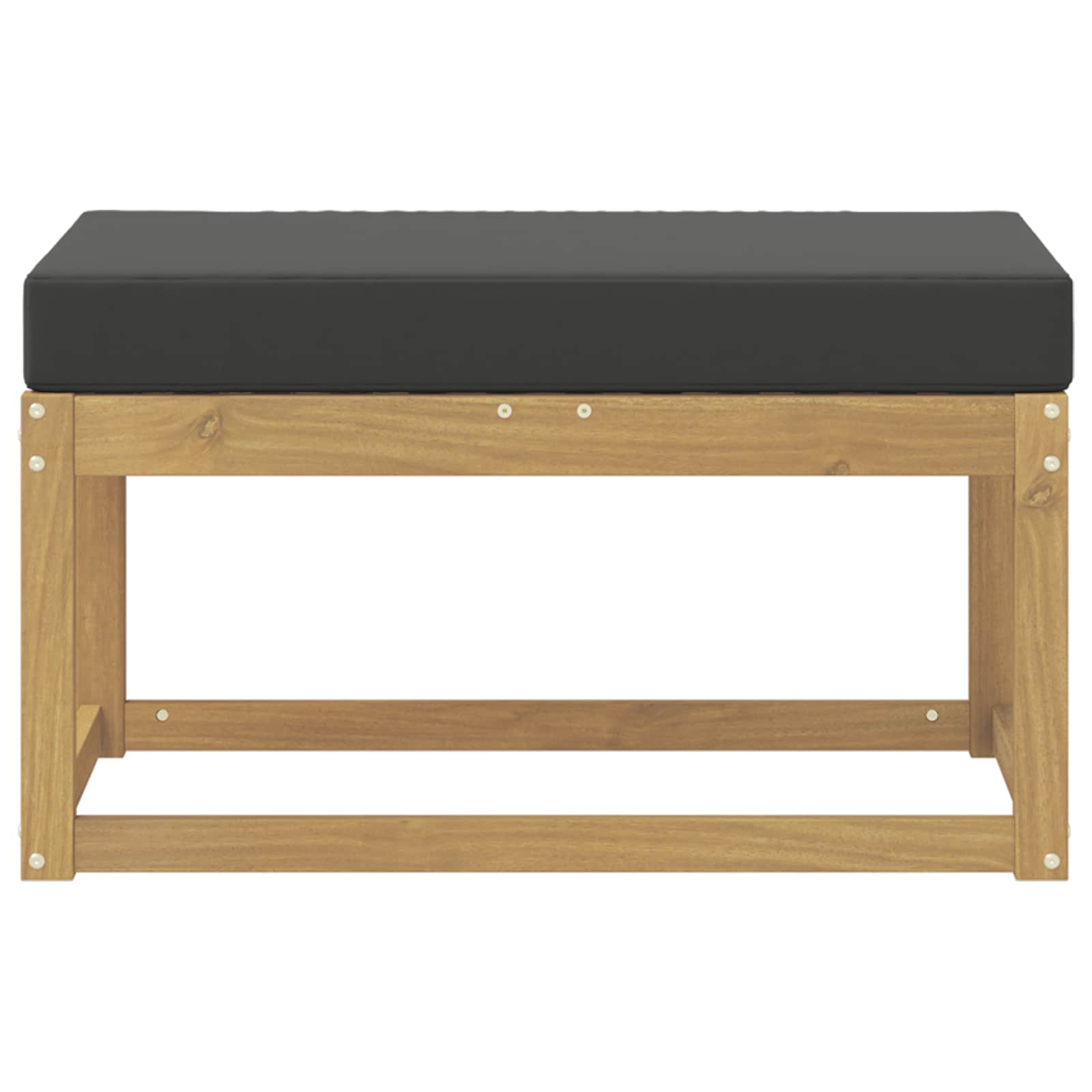 Buitenstoolbank Wit 80 x 43 x 45 cm Massief Acaciahout