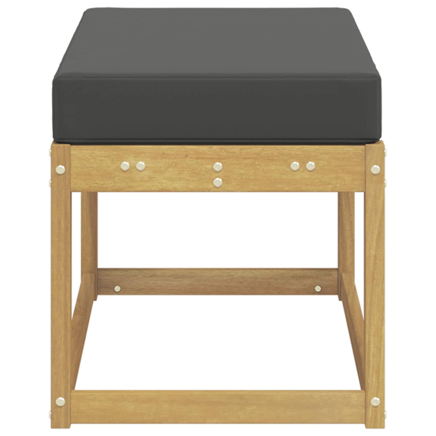 Buitenstoolbank Wit 80 x 43 x 45 cm Massief Acaciahout