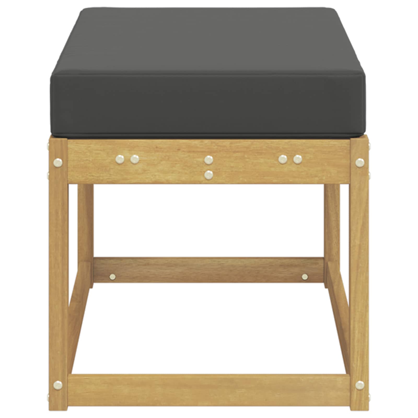 Buitenstoolbank Wit 80 x 43 x 45 cm Massief Acaciahout