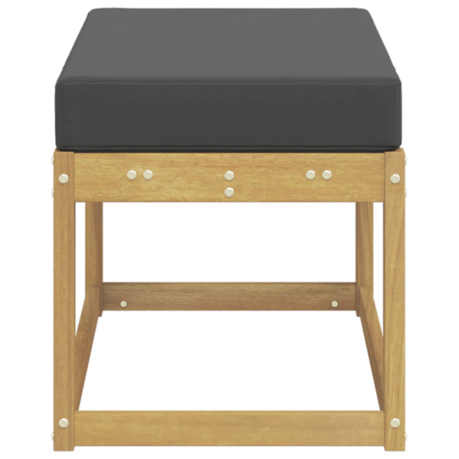 Buitenstoolbank Wit 80 x 43 x 45 cm Massief Acaciahout