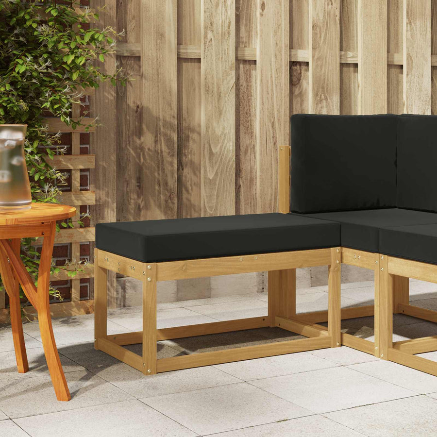 Buitenstoolbank Wit 80 x 43 x 45 cm Massief Acaciahout