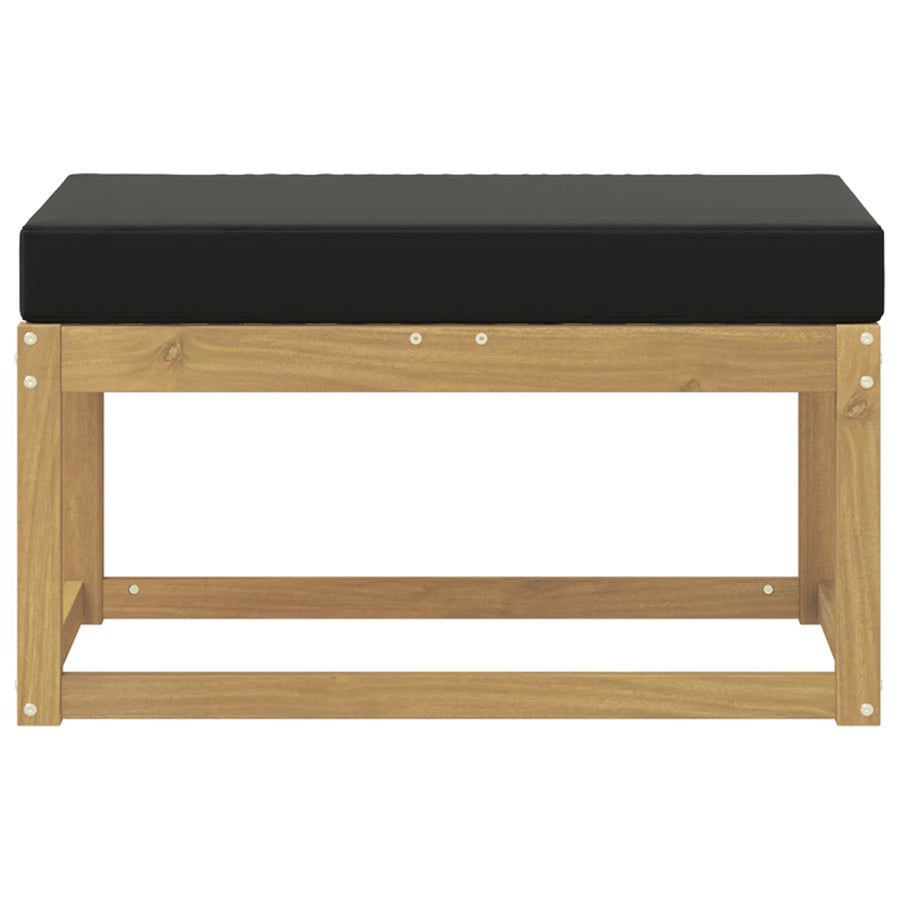 Buitenstoolbank Wit 80 x 43 x 45 cm Massief Acaciahout