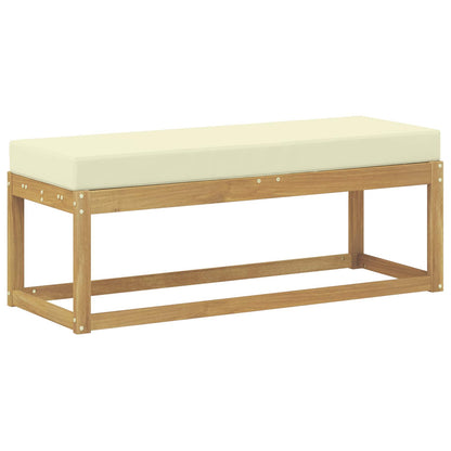 Buitenstoolbank Wit 115 x 43 x 45 cm Massief Acaciahout