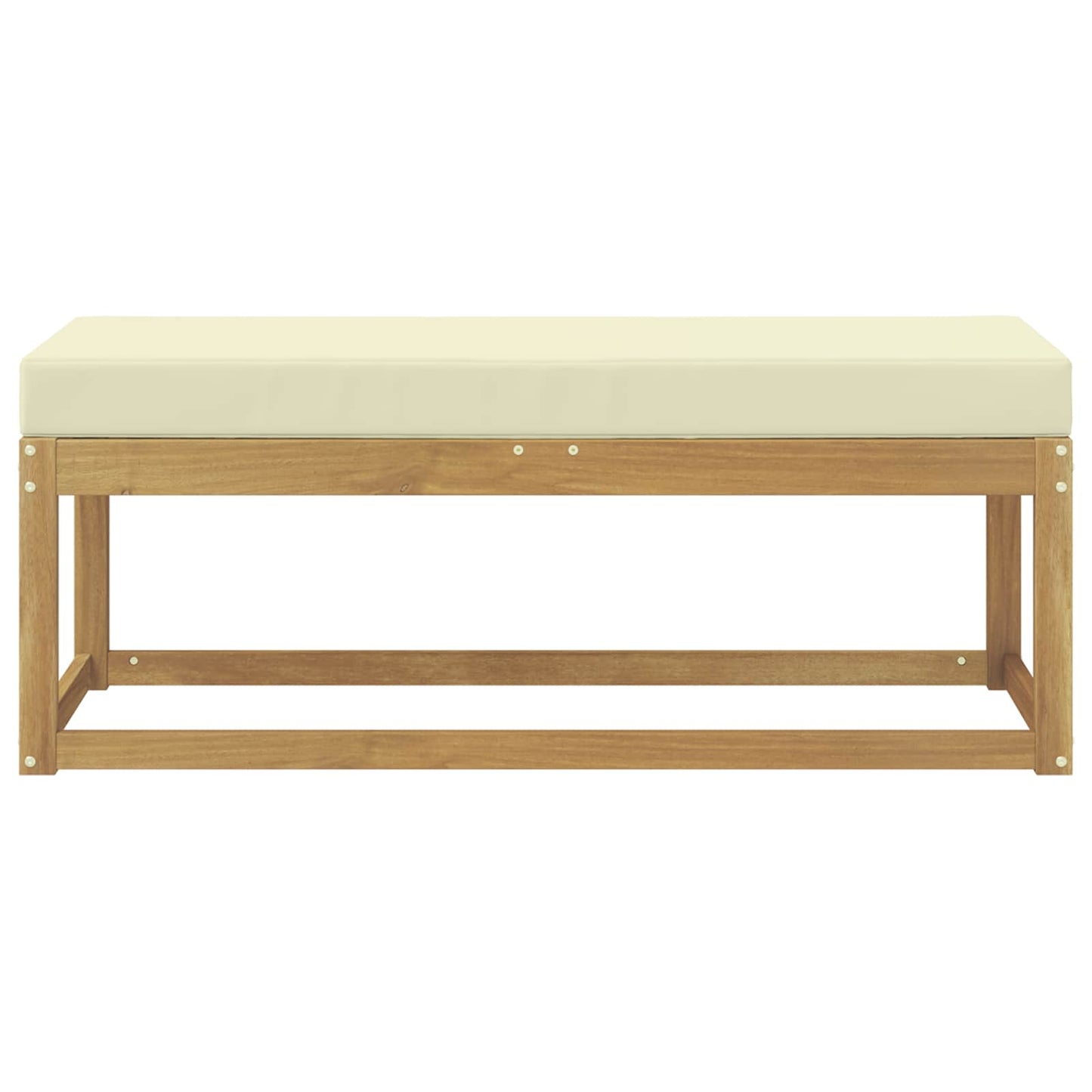 Buitenstoolbank Wit 115 x 43 x 45 cm Massief Acaciahout