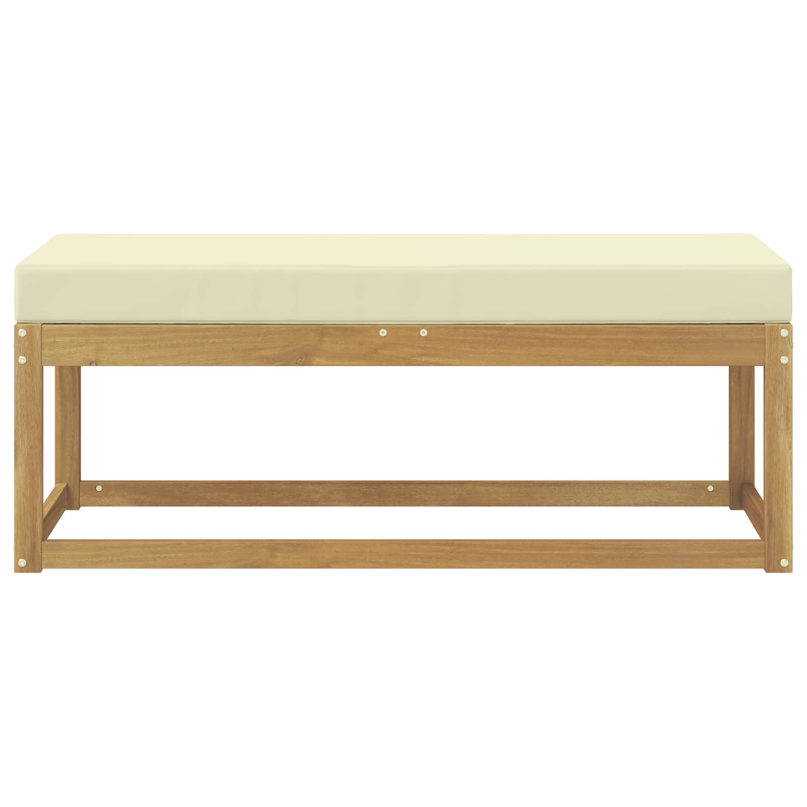 Buitenstoolbank Wit 115 x 43 x 45 cm Massief Acaciahout