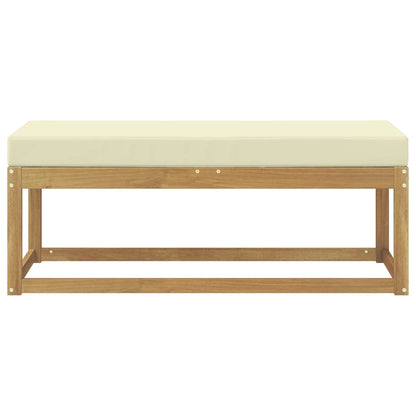 Buitenstoolbank Wit 115 x 43 x 45 cm Massief Acaciahout