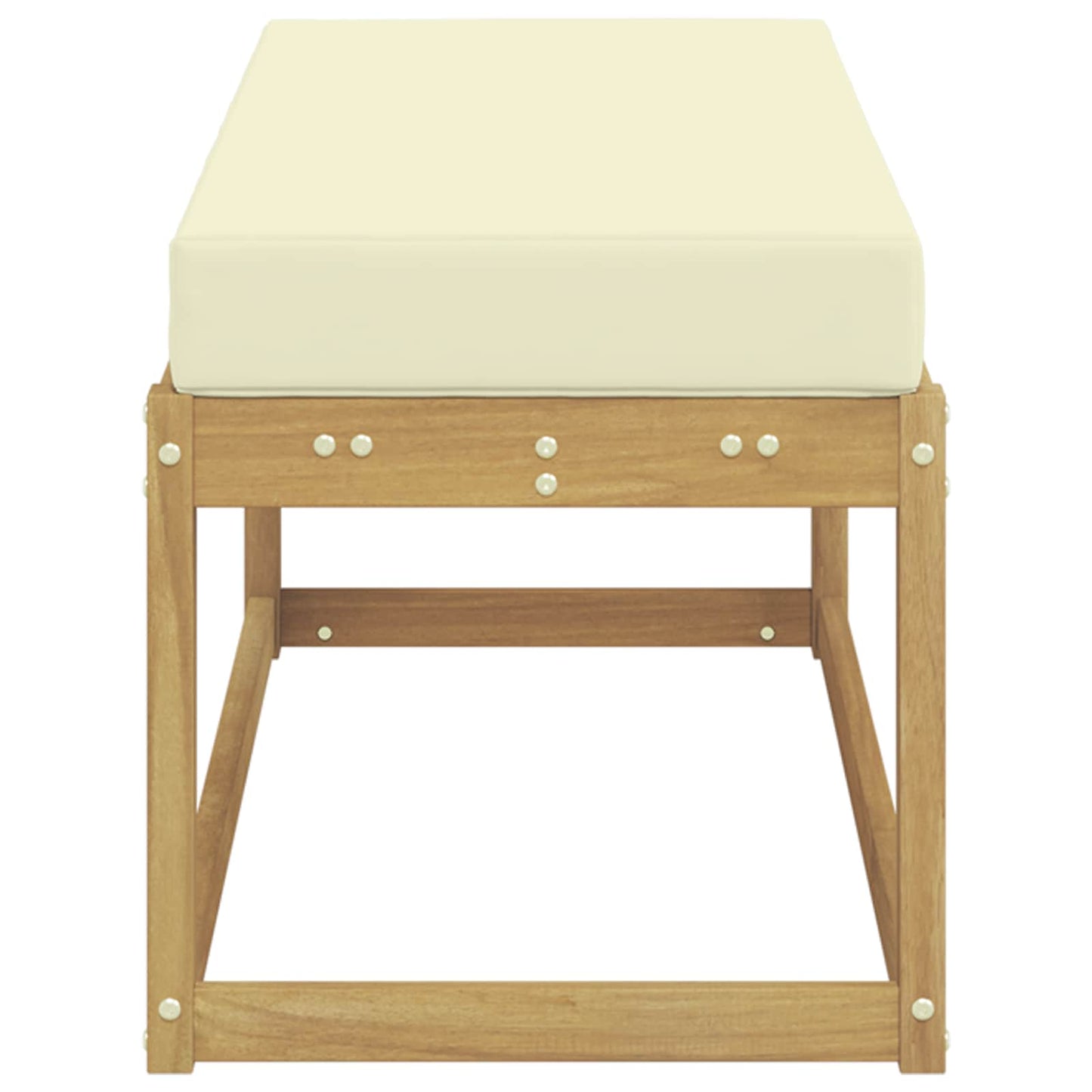 Buitenstoolbank Wit 115 x 43 x 45 cm Massief Acaciahout