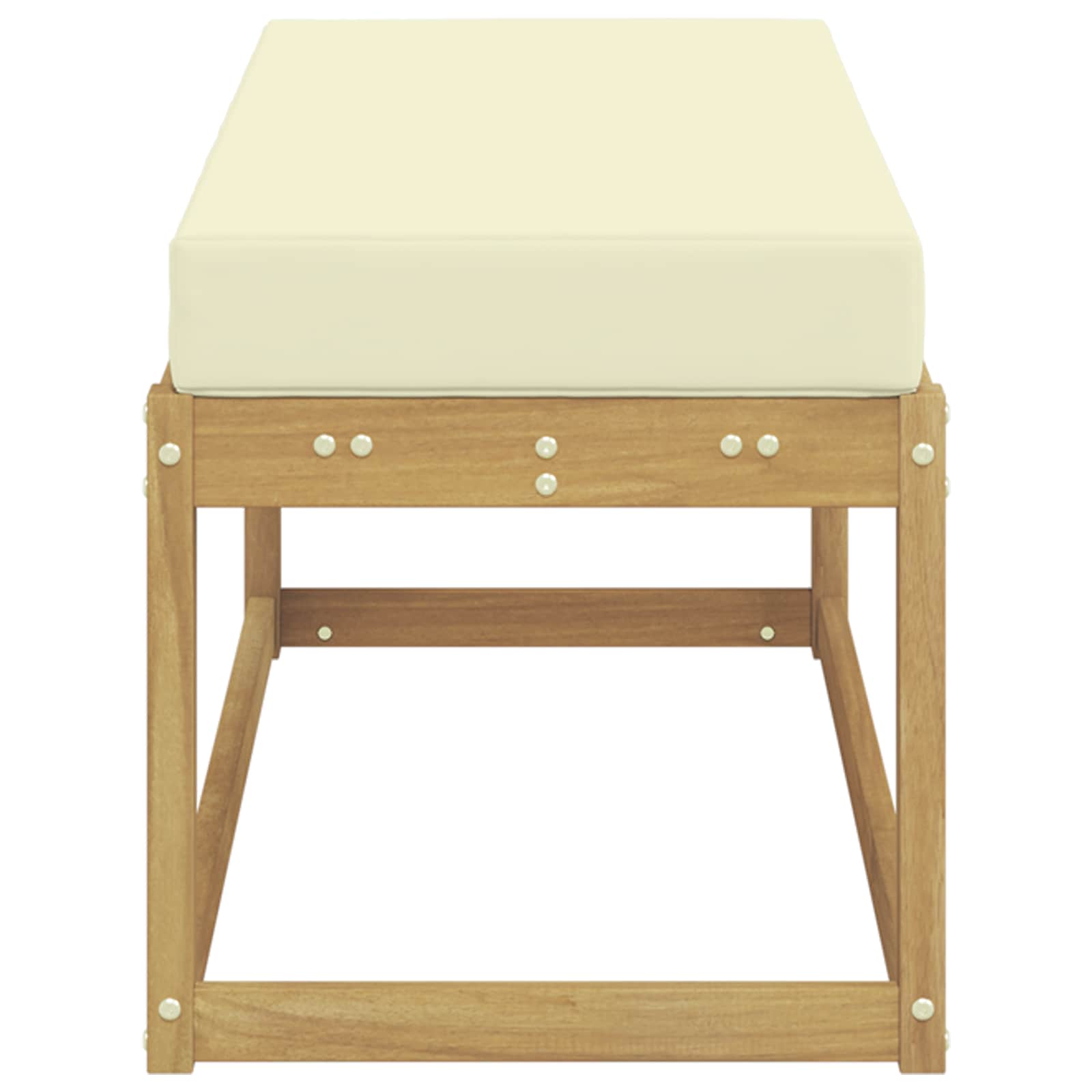 Buitenstoolbank Wit 115 x 43 x 45 cm Massief Acaciahout