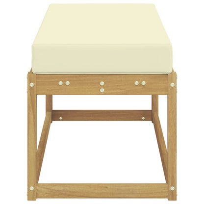 Buitenstoolbank Wit 115 x 43 x 45 cm Massief Acaciahout