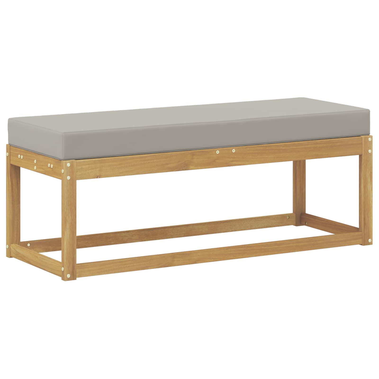 Buitenstoolbank Wit 115 x 43 x 45 cm Massief Acaciahout