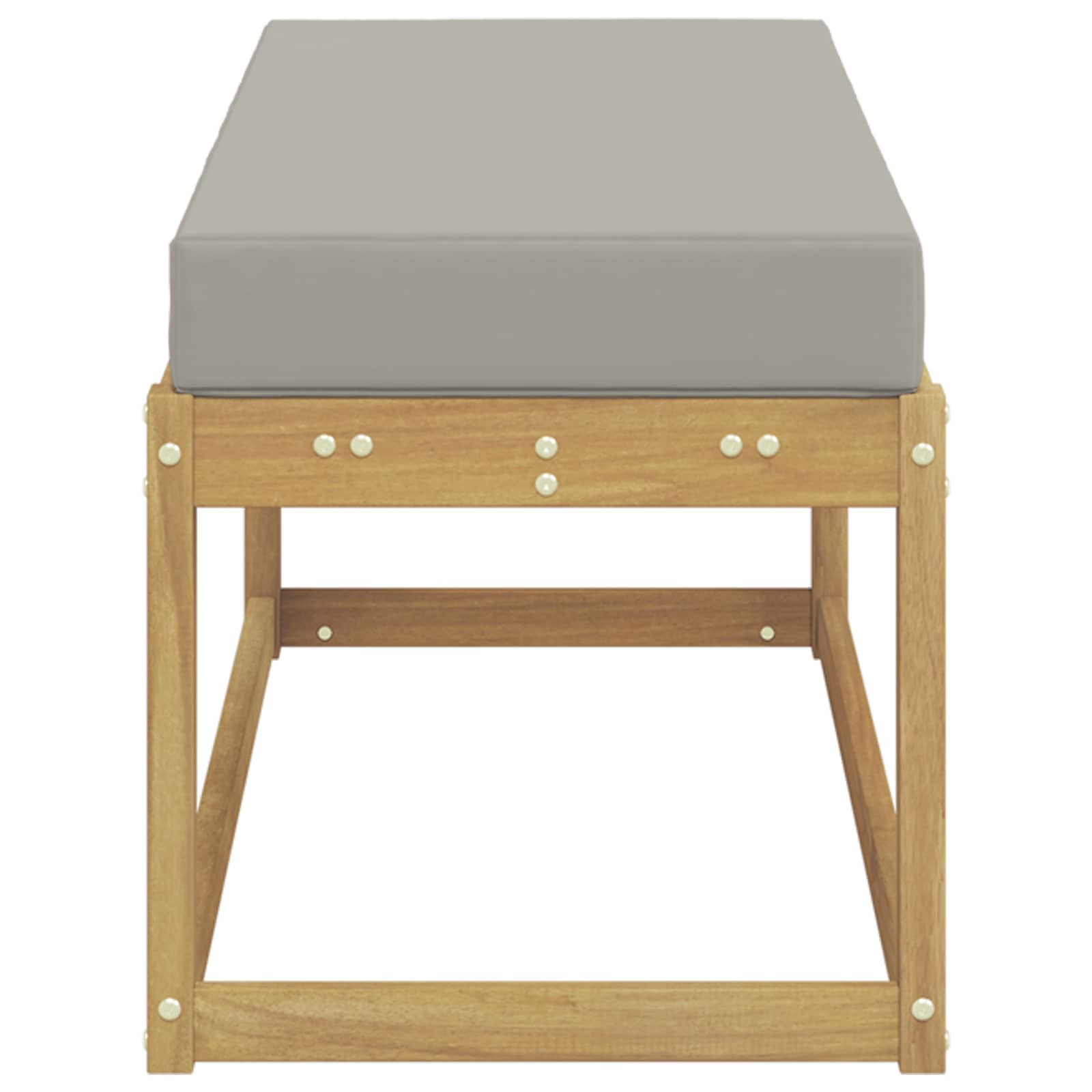 Buitenstoolbank Wit 115 x 43 x 45 cm Massief Acaciahout