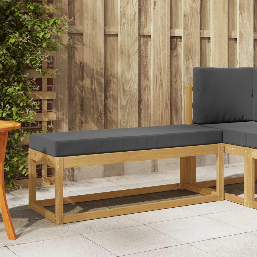 Buitenstoolbank Wit 115 x 43 x 45 cm Massief Acaciahout