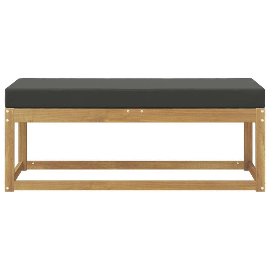 Buitenstoolbank Wit 115 x 43 x 45 cm Massief Acaciahout