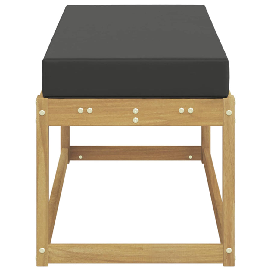 Buitenstoolbank Wit 115 x 43 x 45 cm Massief Acaciahout