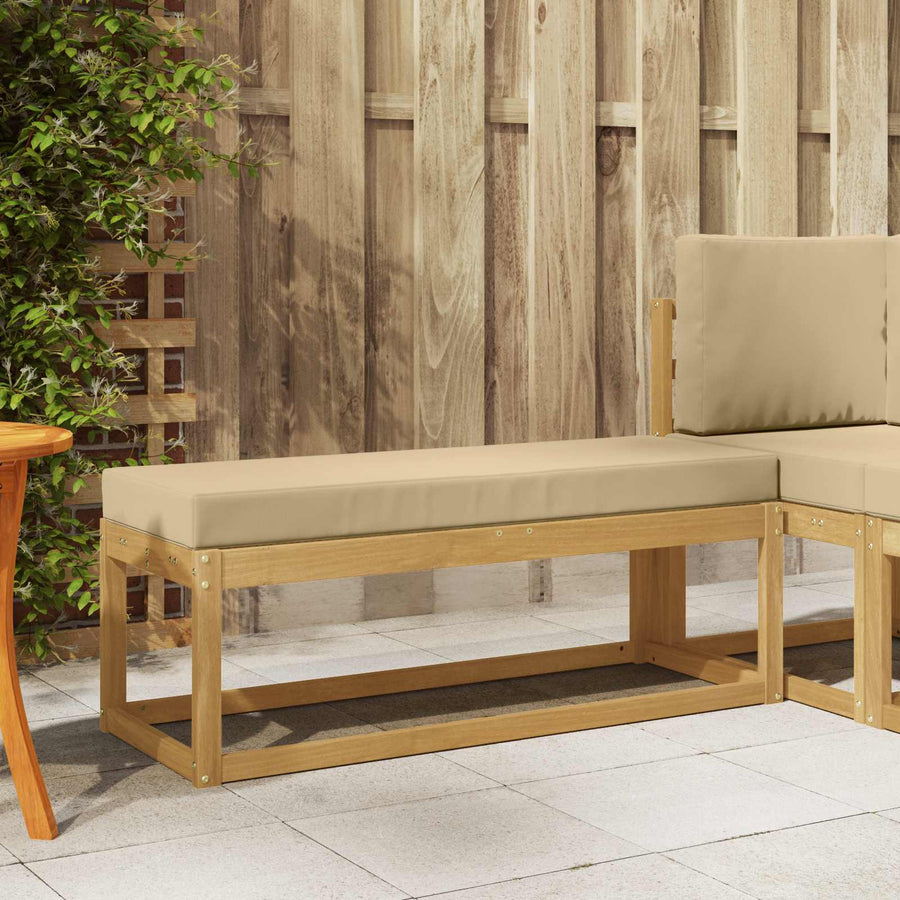 Buitenstoolbank Wit 115 x 43 x 45 cm Massief Acaciahout