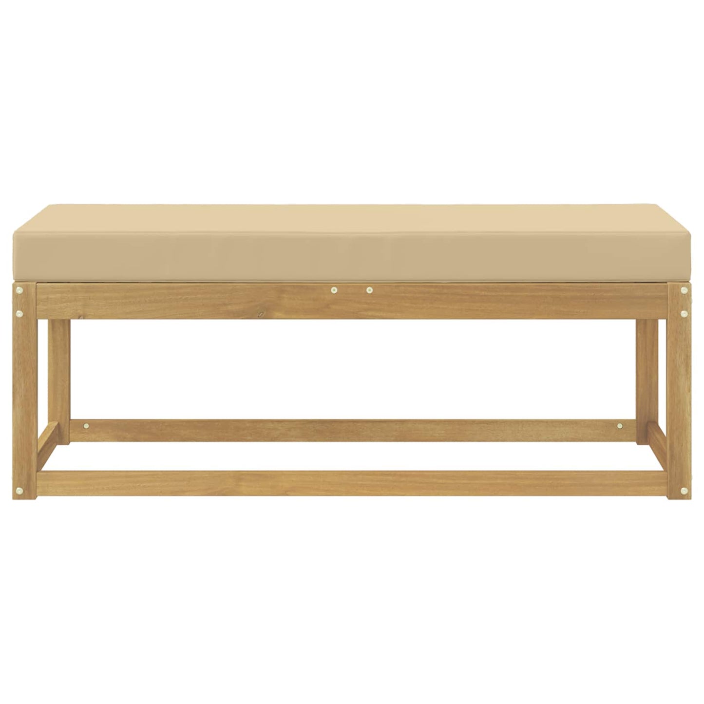 Buitenstoolbank Wit 115 x 43 x 45 cm Massief Acaciahout