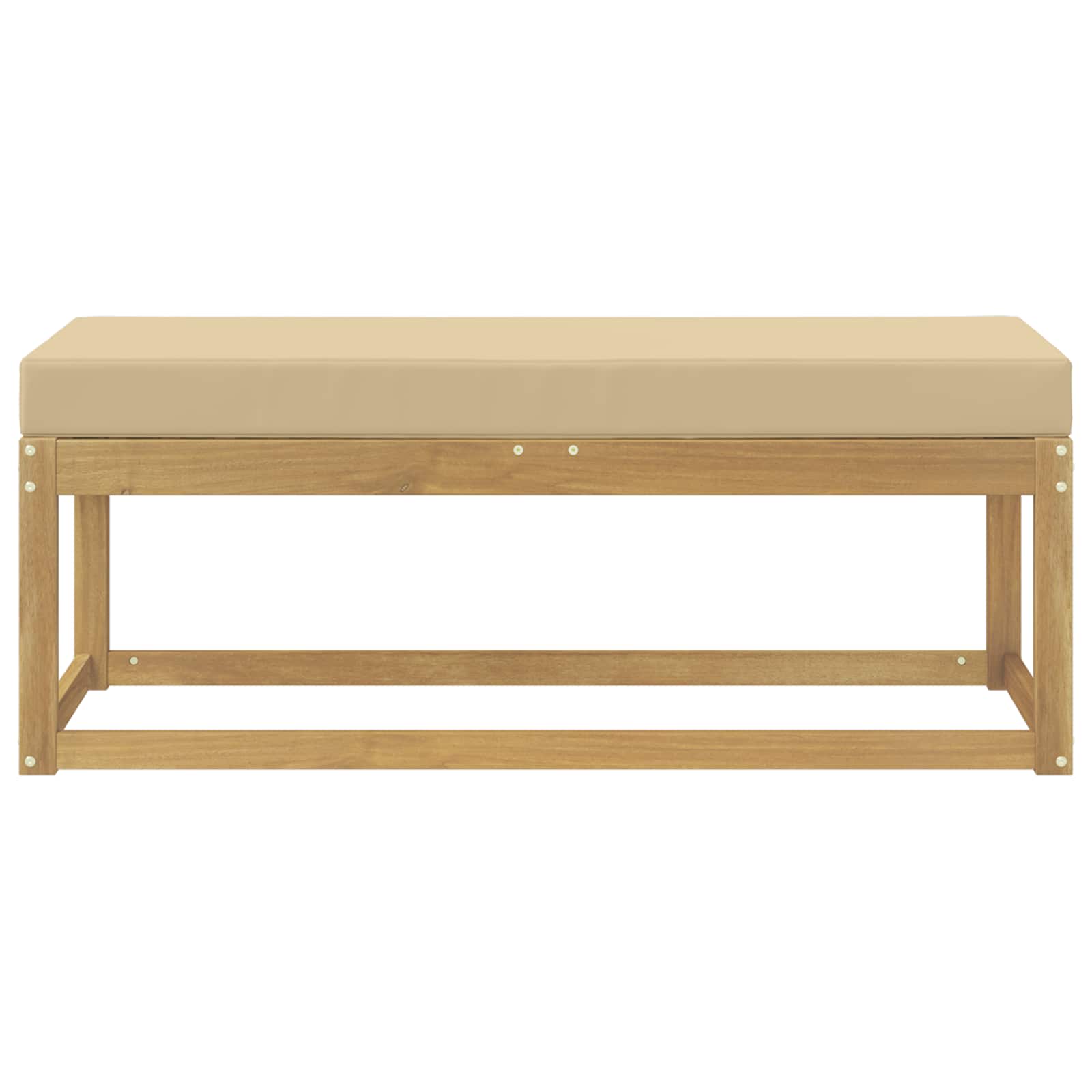 Buitenstoolbank Wit 115 x 43 x 45 cm Massief Acaciahout
