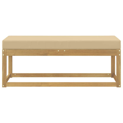 Buitenstoolbank Wit 115 x 43 x 45 cm Massief Acaciahout