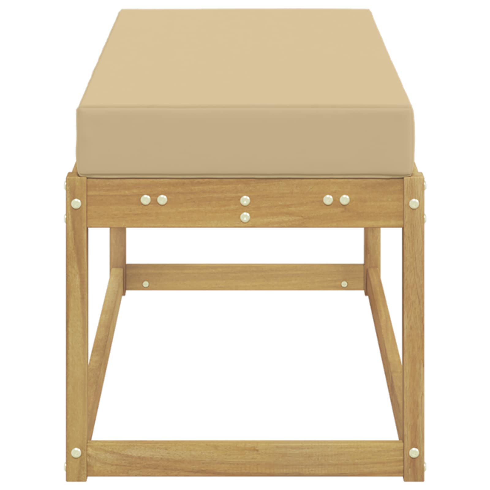 Buitenstoolbank Wit 115 x 43 x 45 cm Massief Acaciahout