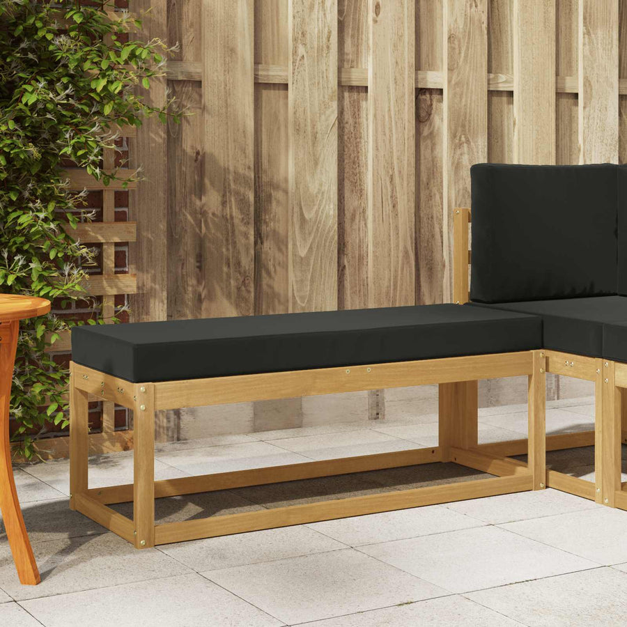 Buitenstoolbank Wit 115 x 43 x 45 cm Massief Acaciahout