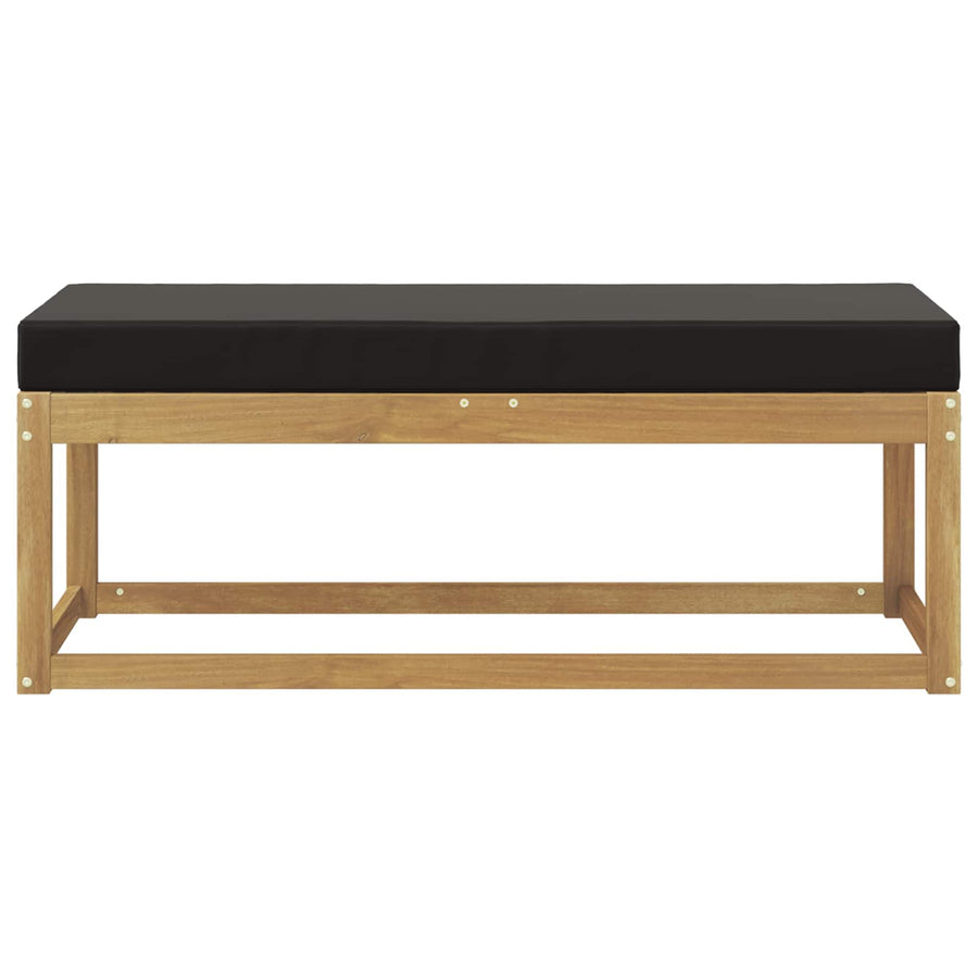 Buitenstoolbank Wit 115 x 43 x 45 cm Massief Acaciahout
