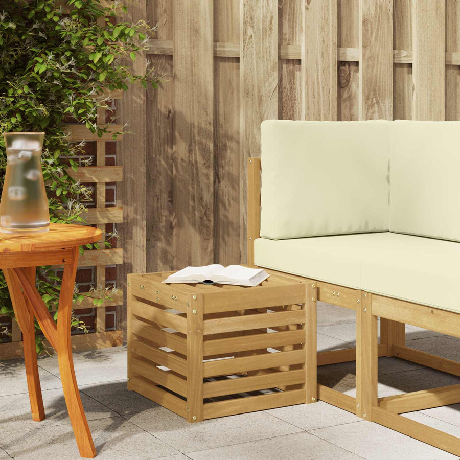 Buiten bankenset Wit 35 x 38 x 37 cm Massief Acaciahout