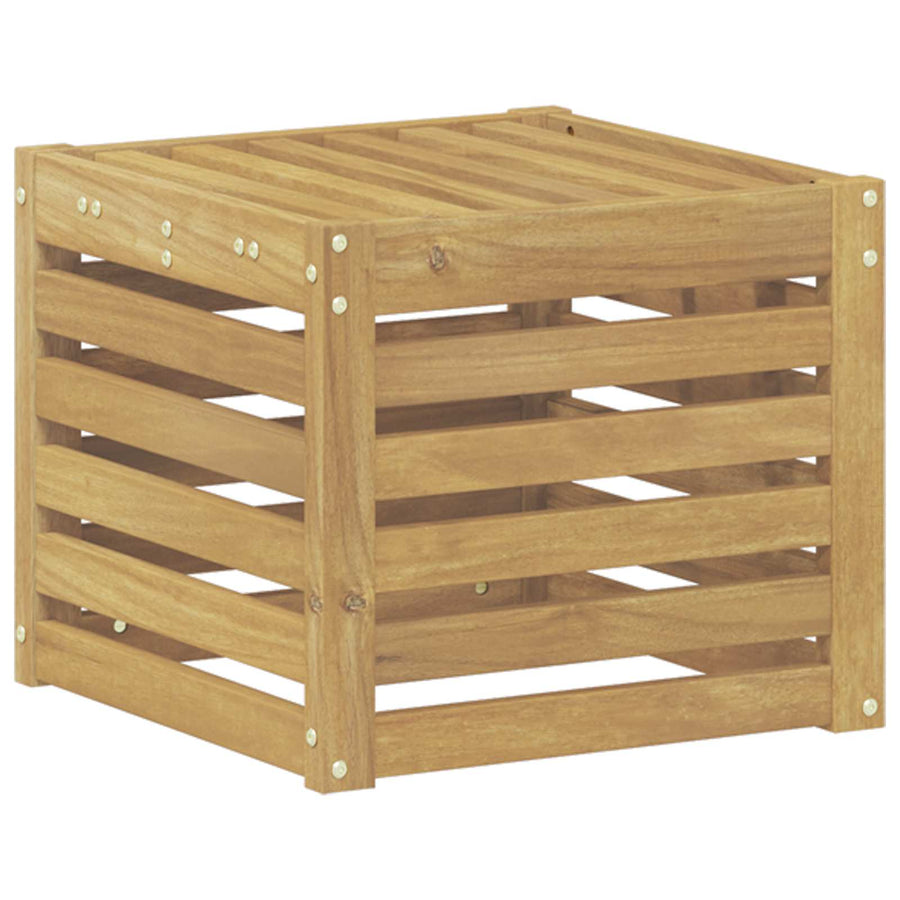 Buiten bankenset Wit 35 x 38 x 37 cm Massief Acaciahout