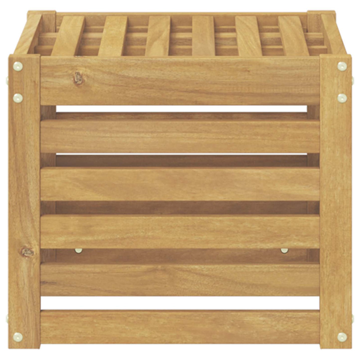 Buiten bankenset Wit 35 x 38 x 37 cm Massief Acaciahout