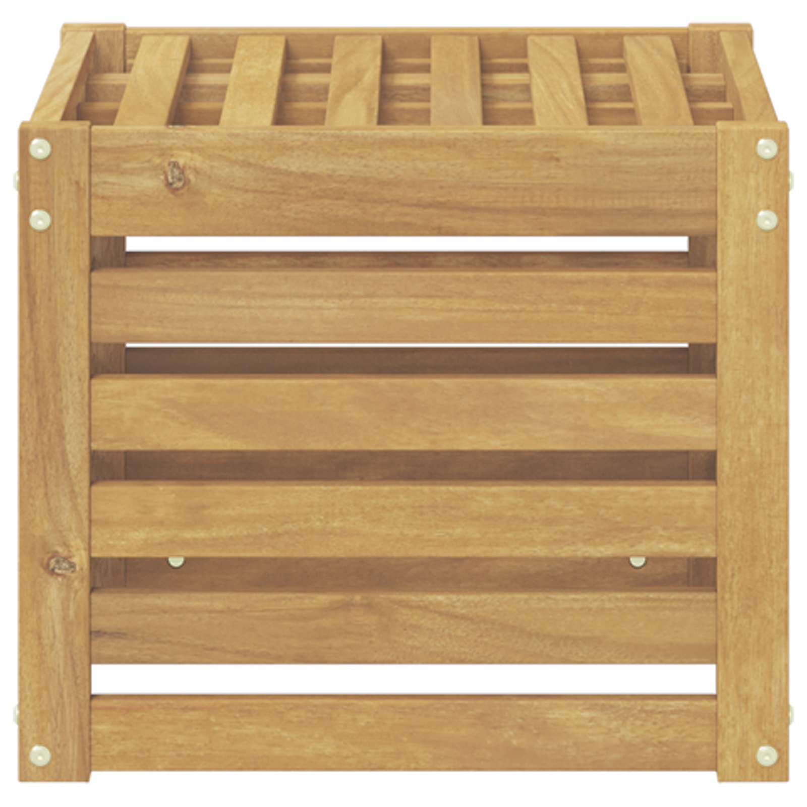 Buiten bankenset Wit 35 x 38 x 37 cm Massief Acaciahout