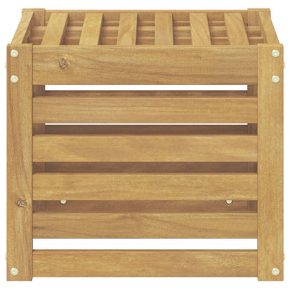 Buiten bankenset Wit 35 x 38 x 37 cm Massief Acaciahout