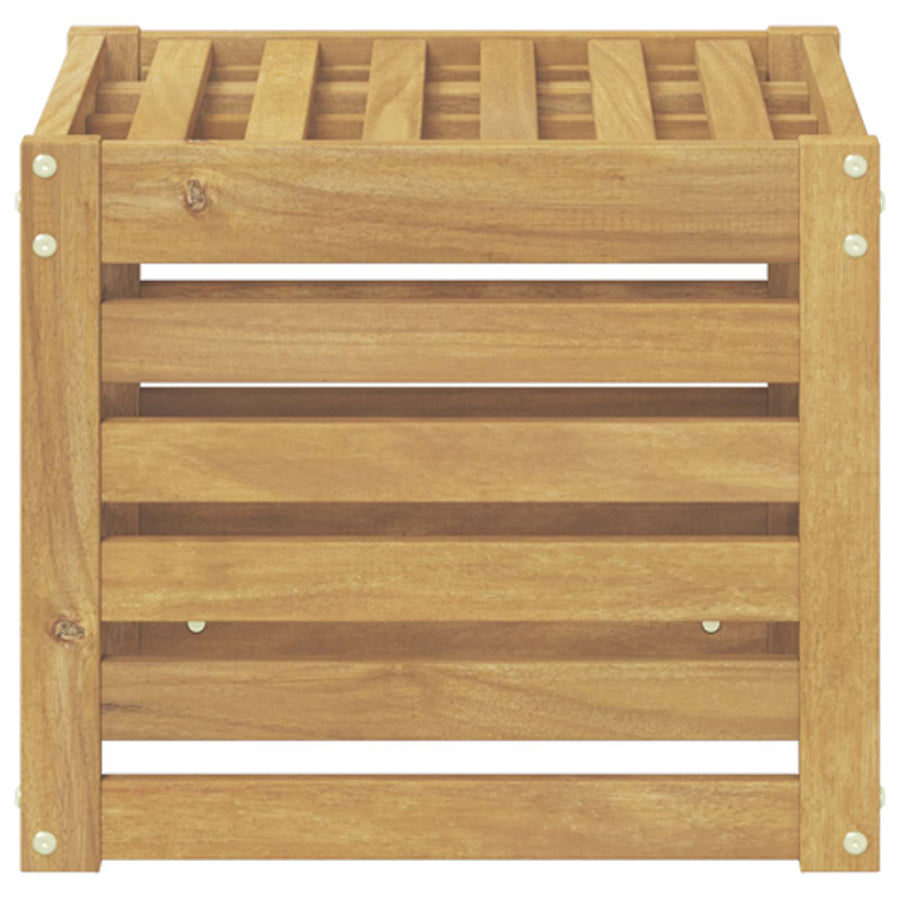 Buiten bankenset Wit 35 x 38 x 37 cm Massief Acaciahout
