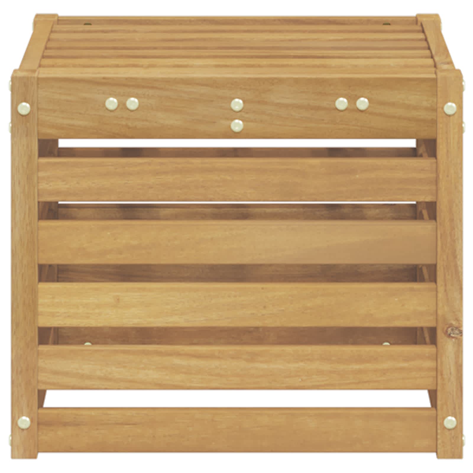 Buiten bankenset Wit 35 x 38 x 37 cm Massief Acaciahout