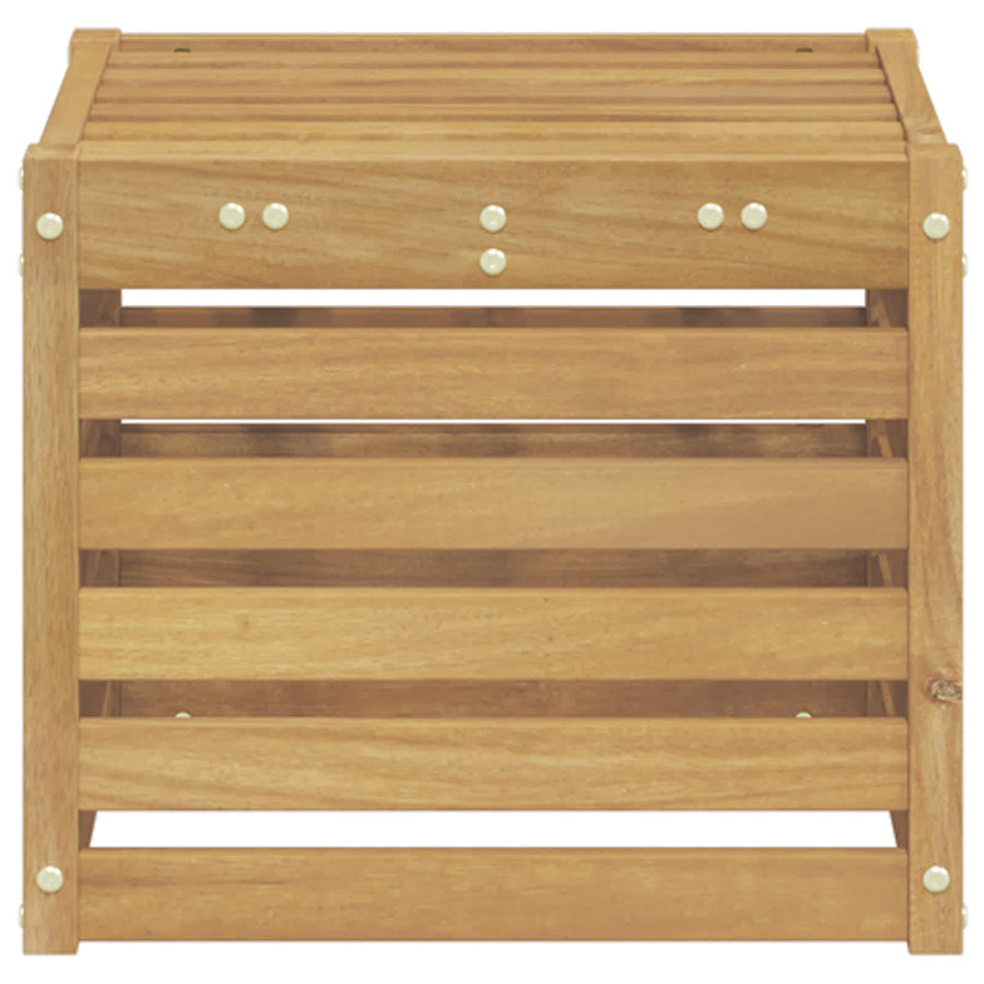 Buiten bankenset Wit 35 x 38 x 37 cm Massief Acaciahout