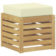 Buitenstoolbank Wit 43 x 43 x 45 cm Massief Acaciahout