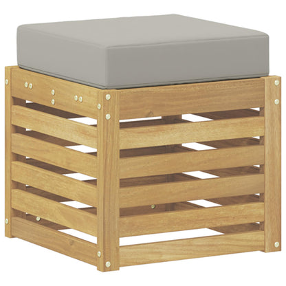 Buitenstoolbank Wit 43 x 43 x 45 cm Massief Acaciahout