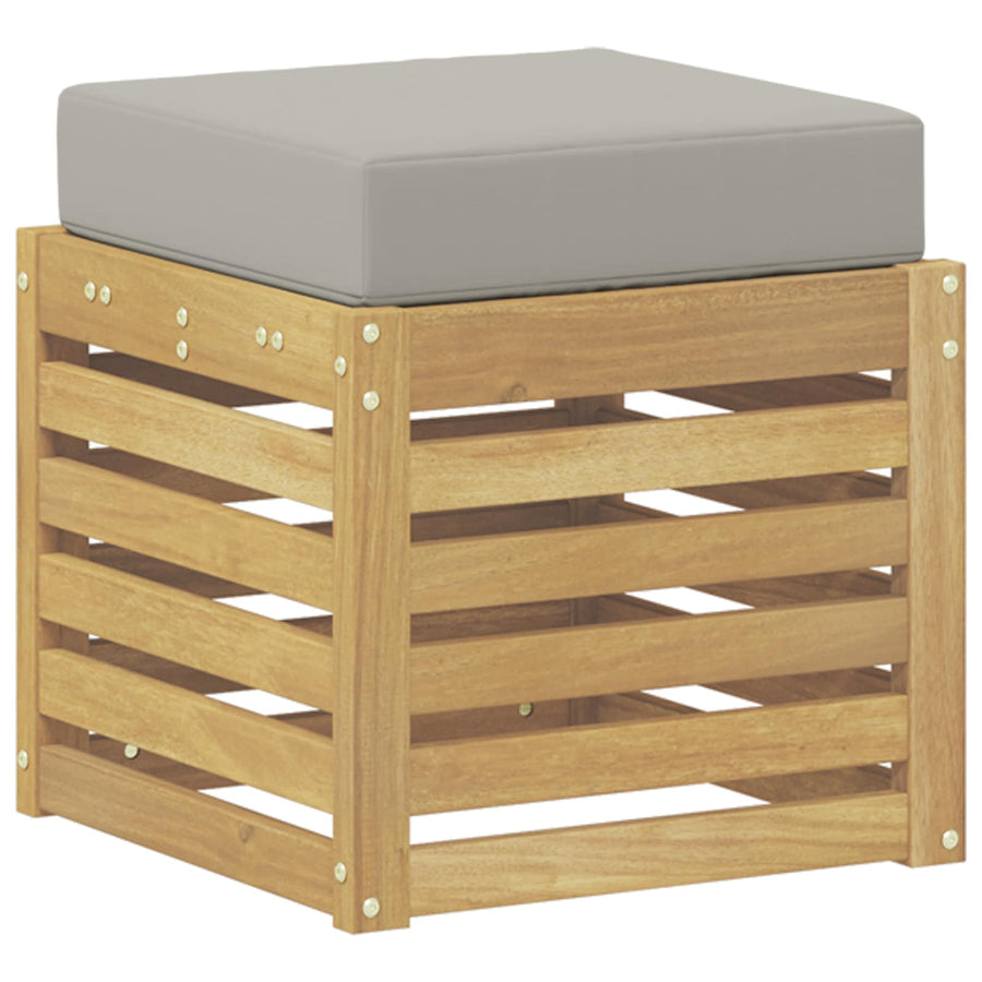 Buitenstoolbank Wit 43 x 43 x 45 cm Massief Acaciahout