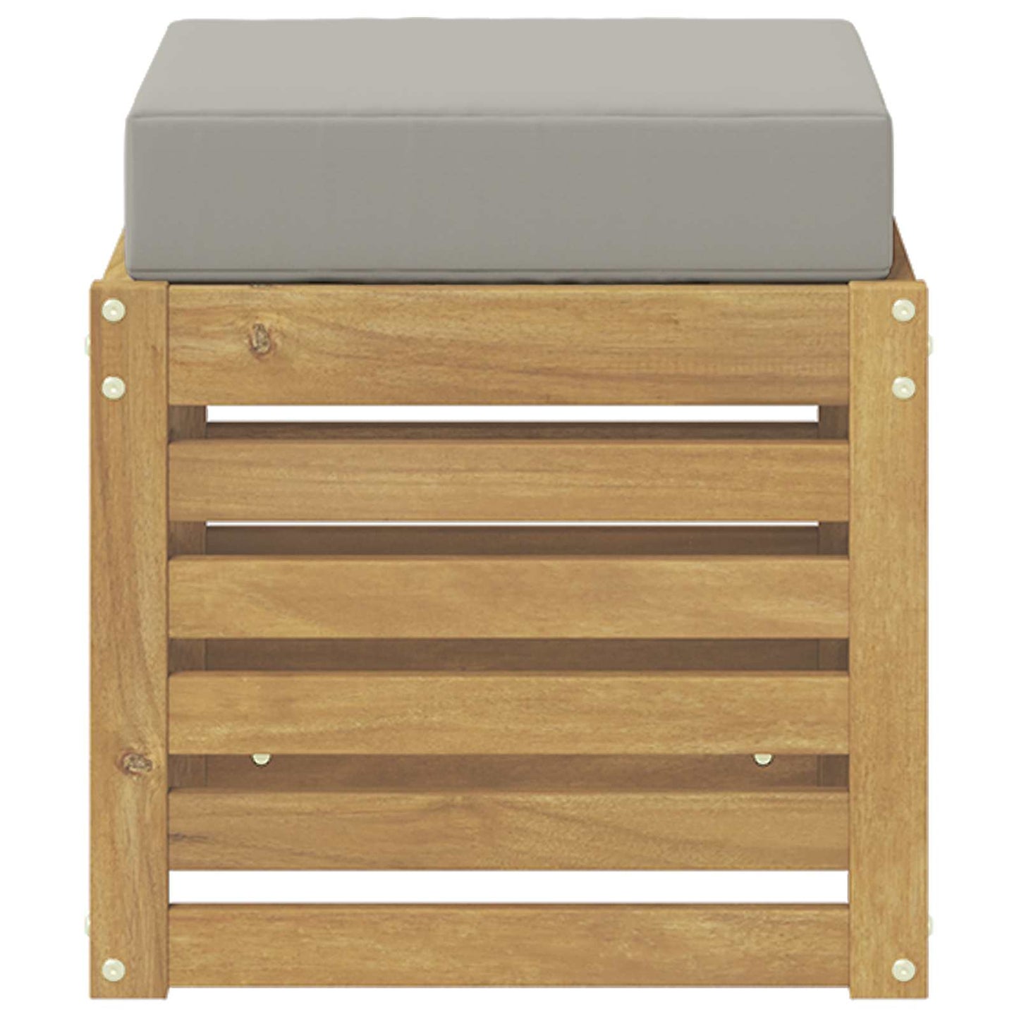 Buitenstoolbank Wit 43 x 43 x 45 cm Massief Acaciahout