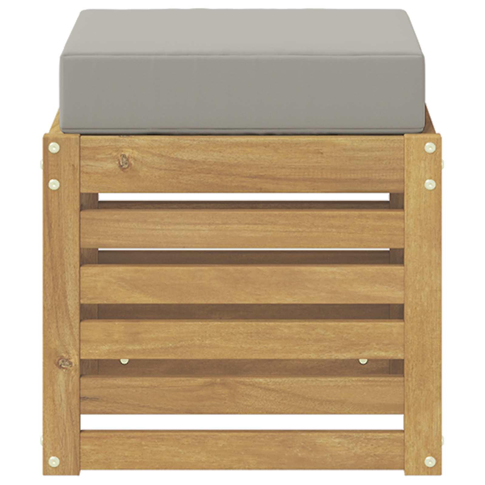 Buitenstoolbank Wit 43 x 43 x 45 cm Massief Acaciahout