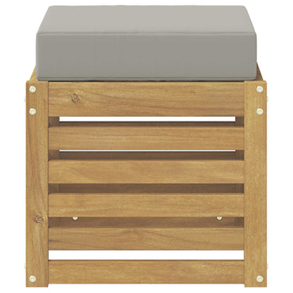 Buitenstoolbank Wit 43 x 43 x 45 cm Massief Acaciahout