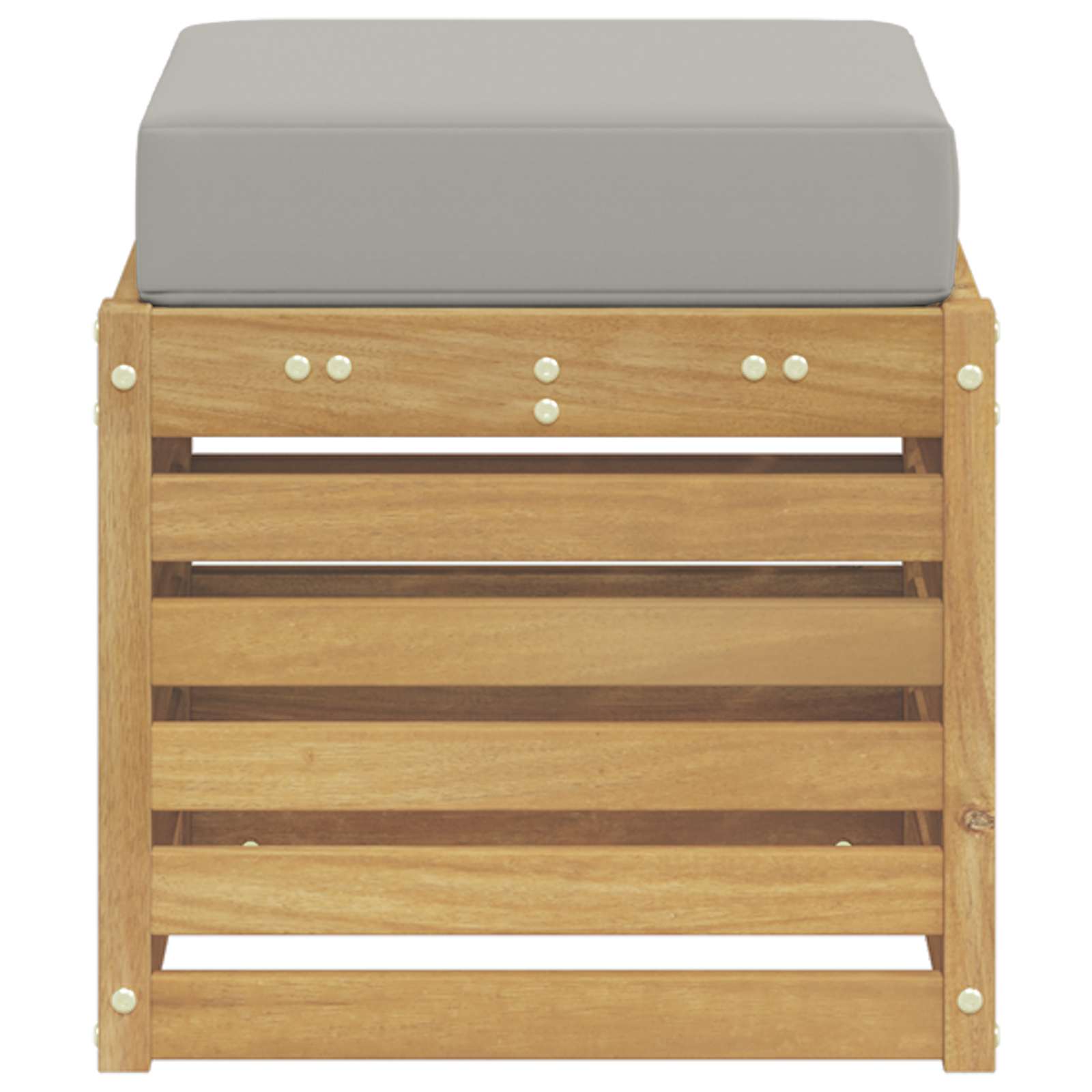 Buitenstoolbank Wit 43 x 43 x 45 cm Massief Acaciahout