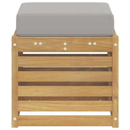 Buitenstoolbank Wit 43 x 43 x 45 cm Massief Acaciahout