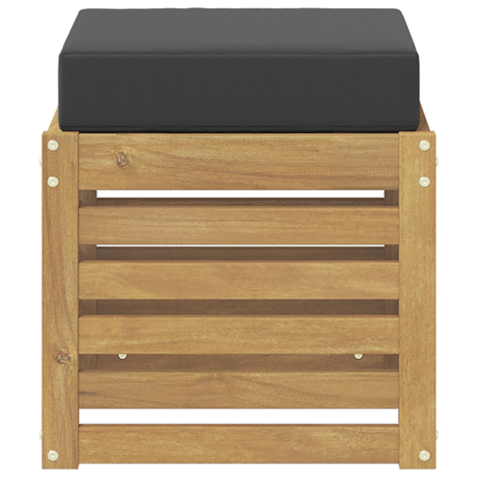 Buitenstoolbank Wit 43 x 43 x 45 cm Massief Acaciahout