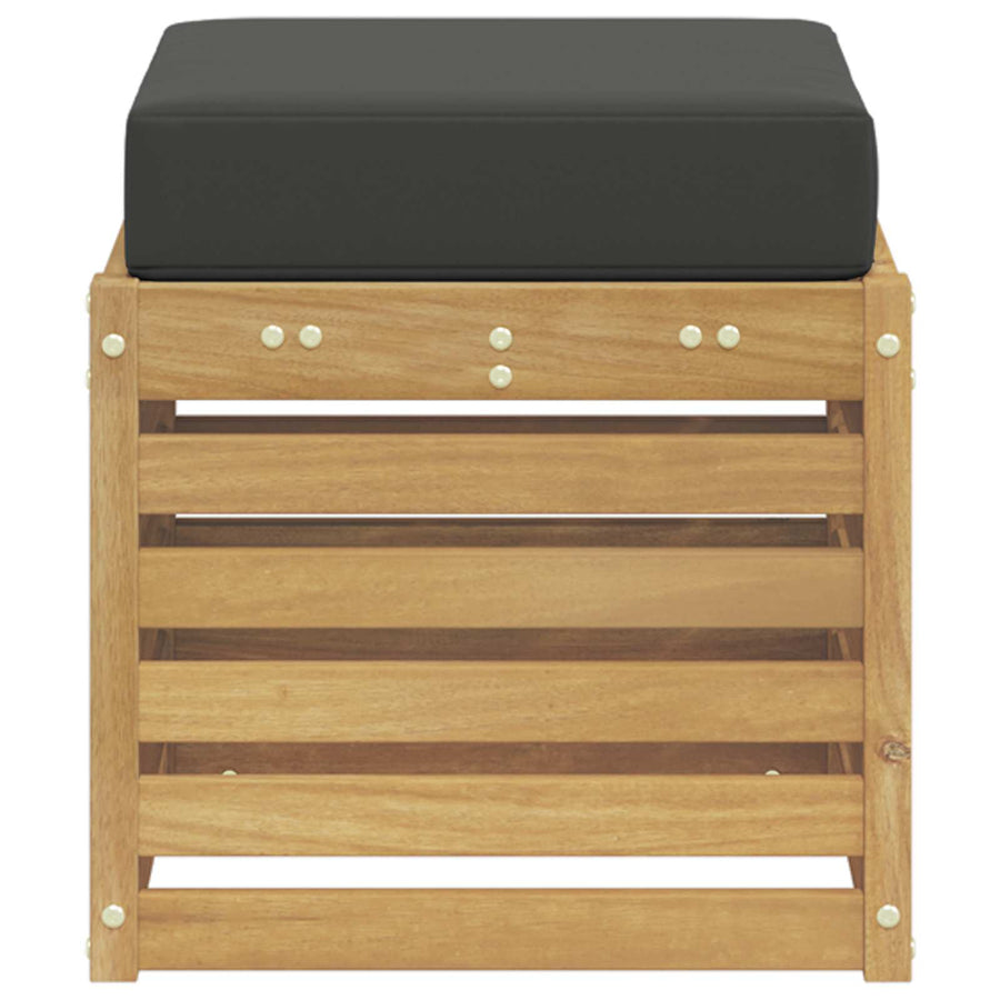 Buitenstoolbank Wit 43 x 43 x 45 cm Massief Acaciahout