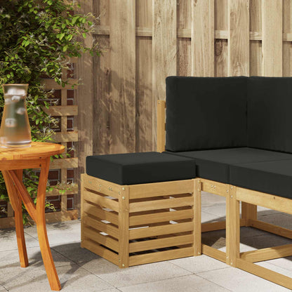 Buitenstoolbank Wit 43 x 43 x 45 cm Massief Acaciahout