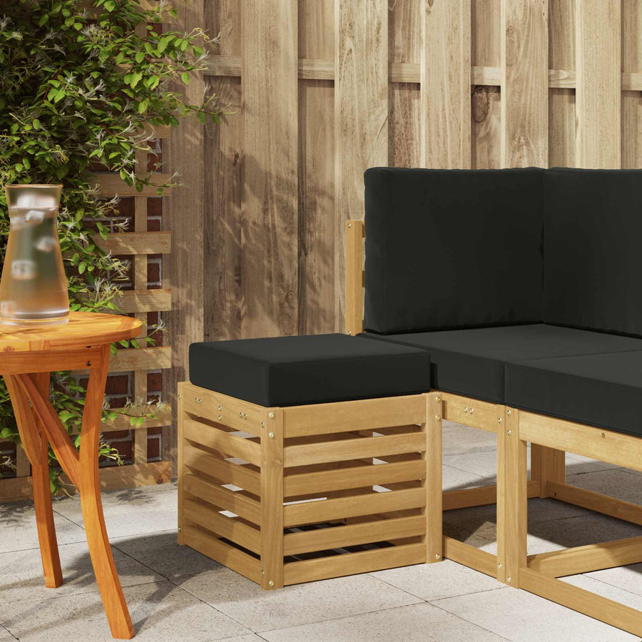 Buitenstoolbank Wit 43 x 43 x 45 cm Massief Acaciahout