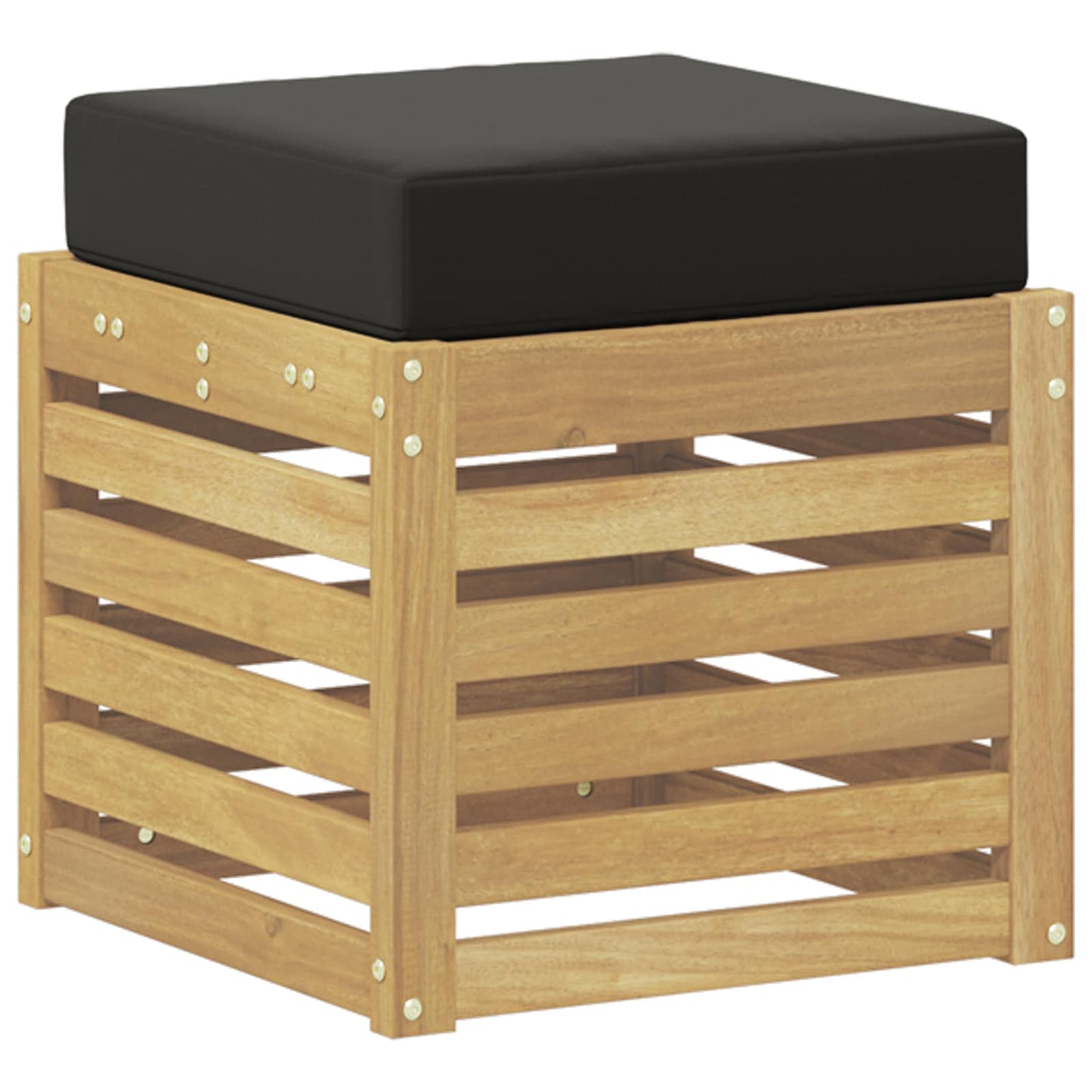 Buitenstoolbank Wit 43 x 43 x 45 cm Massief Acaciahout